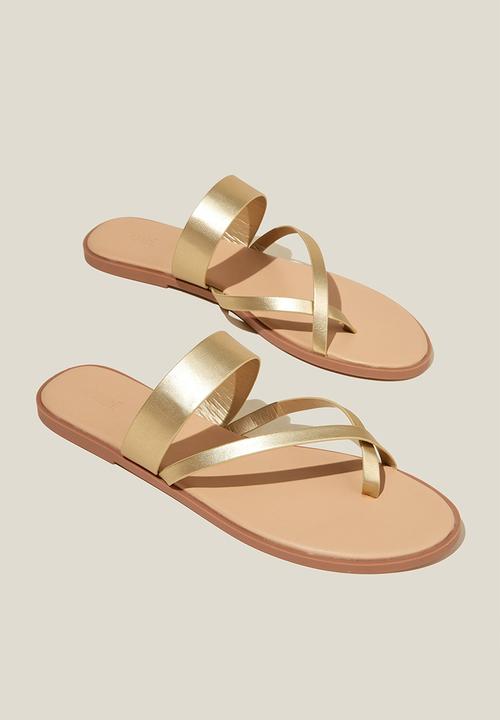 Cotton On - Anglesea toe post slide - gold