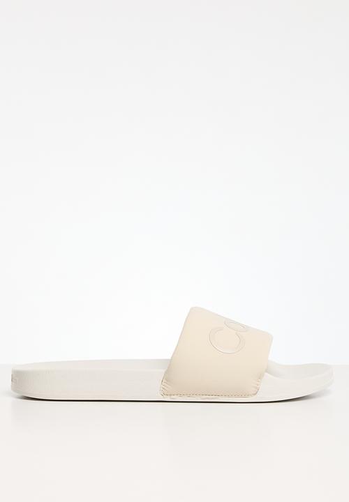 Calvin Klein - Pool slide txt - dark ecru