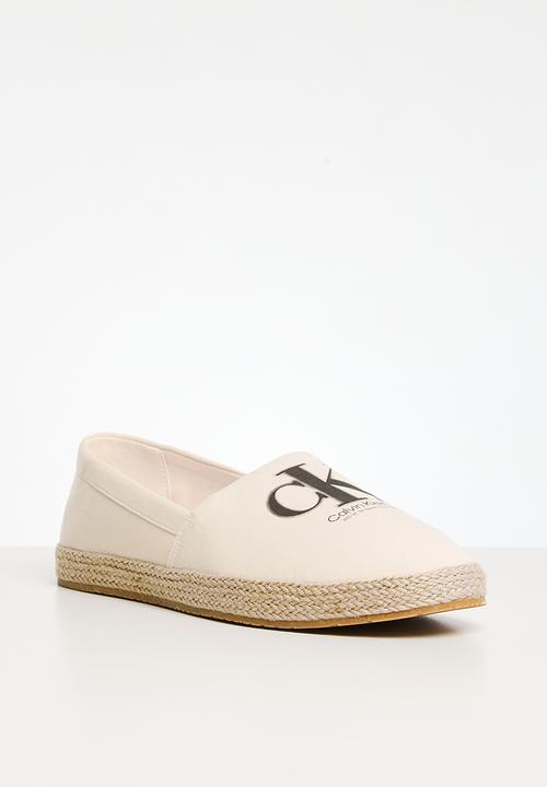 Calvin Klein - Espadrille ess monogram - ancient white