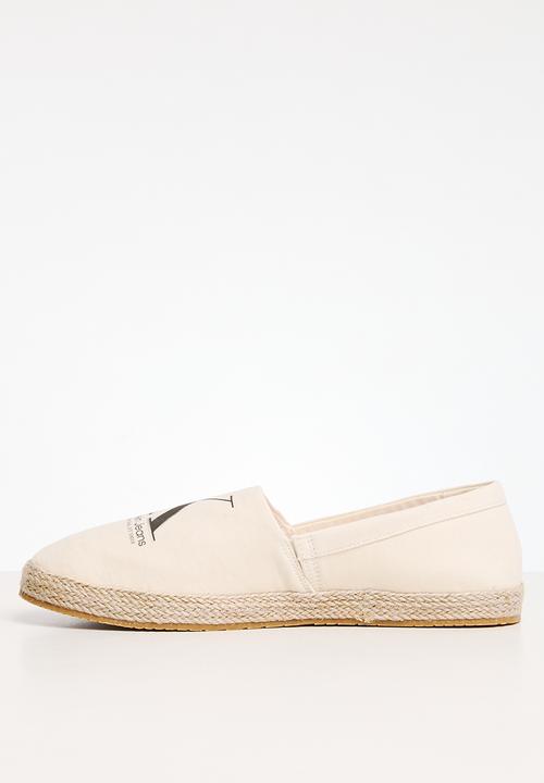Calvin Klein - Espadrille ess monogram - ancient white