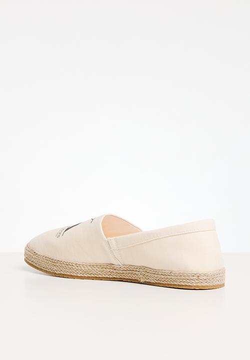 Calvin Klein - Espadrille ess monogram - ancient white