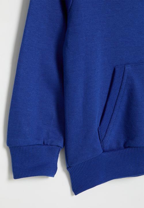MINOTI - Boys royal basic emb fleece zip thru - blue
