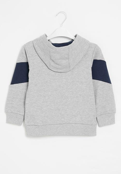 MINOTI - Respect panel hoodie - grey