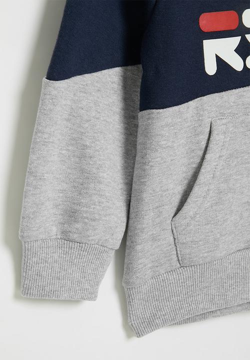 MINOTI - Respect panel hoodie - grey