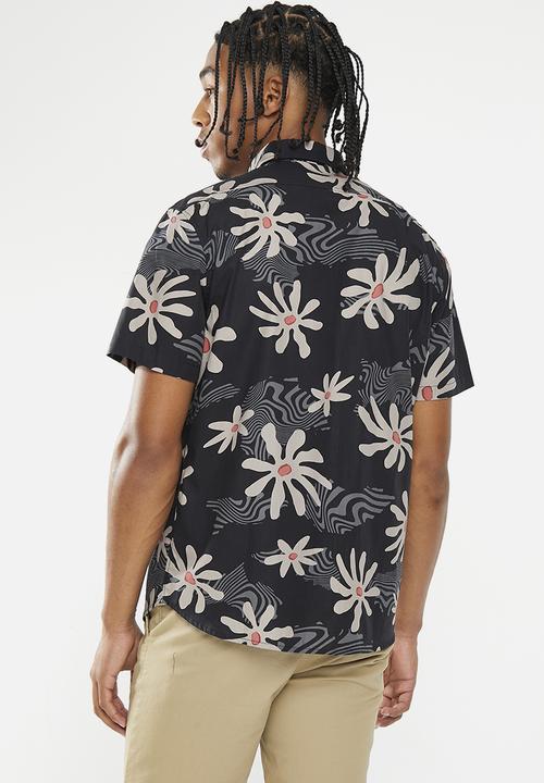 Quiksilver - Trippy floral short sleeve - black