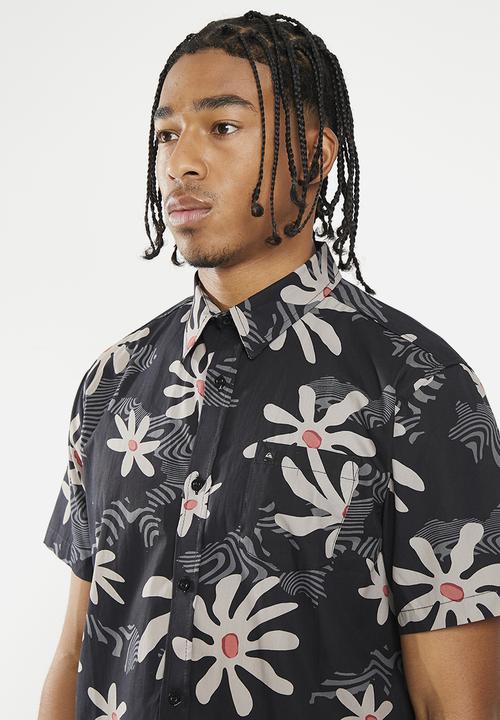 Quiksilver - Trippy floral short sleeve - black