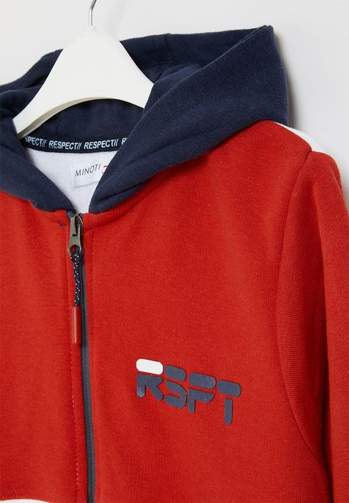 MINOTI - Respect fleece zip thru hoodie - multi