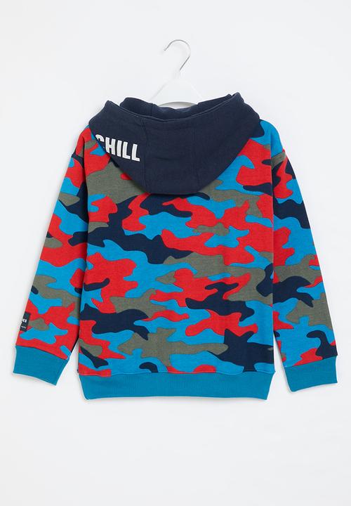 MINOTI - All over print fleece hooded top - multi