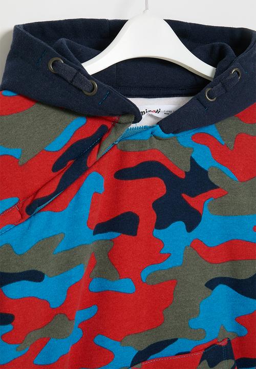 MINOTI - All over print fleece hooded top - multi