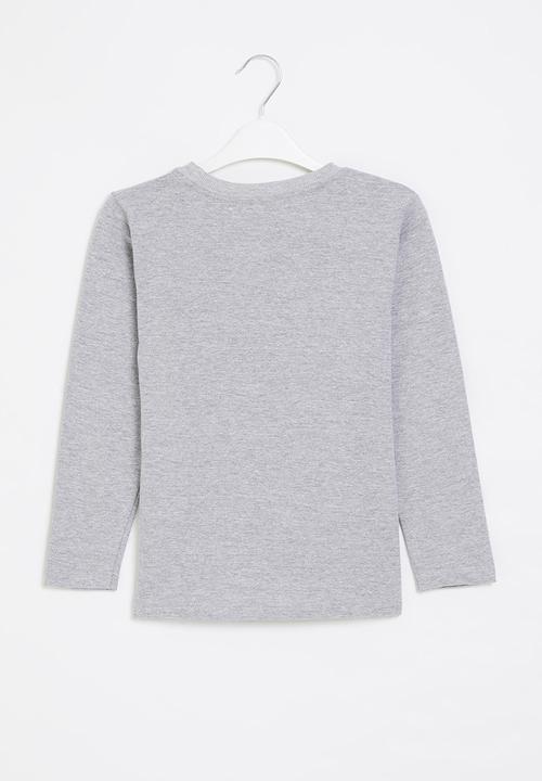 MINOTI - Boys basic nice one drop hem top - grey