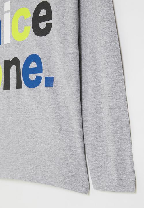 MINOTI - Boys basic nice one drop hem top - grey