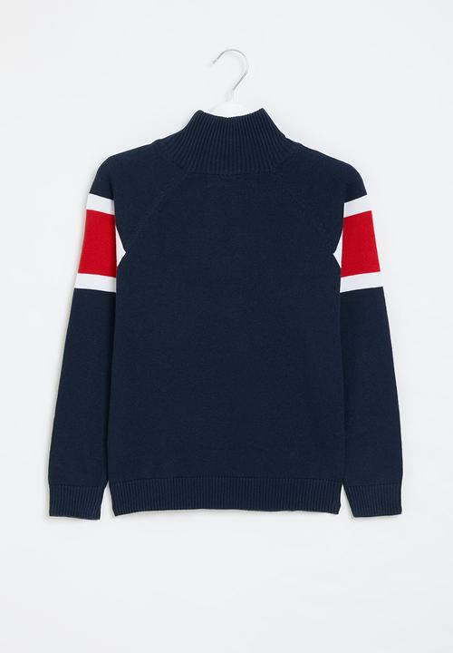 MINOTI - Knitted 1/2 zip jumper - navy