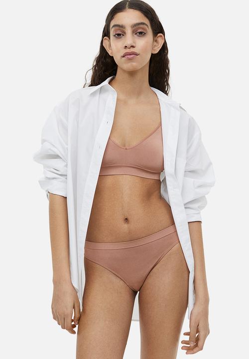 H&M - 2-Pack seamless briefs - dark beige
