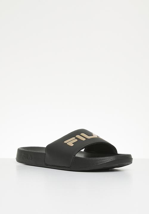 FILA - Hillside metallic slide - black/gold