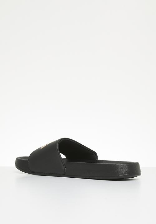 FILA - Hillside metallic slide - black/gold