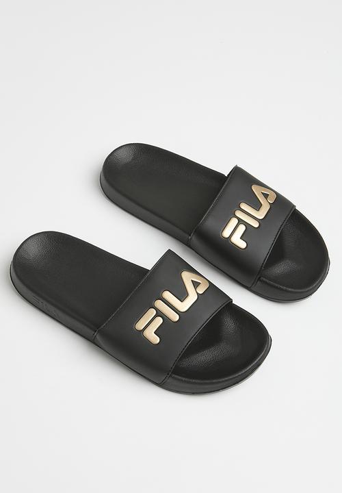 FILA - Hillside metallic slide - black/gold
