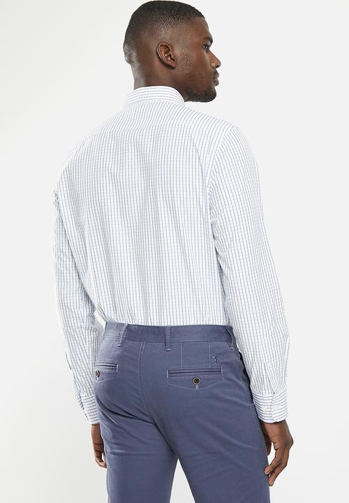 Pringle of Scotland - Frankie long sleeve shirt - mid blue