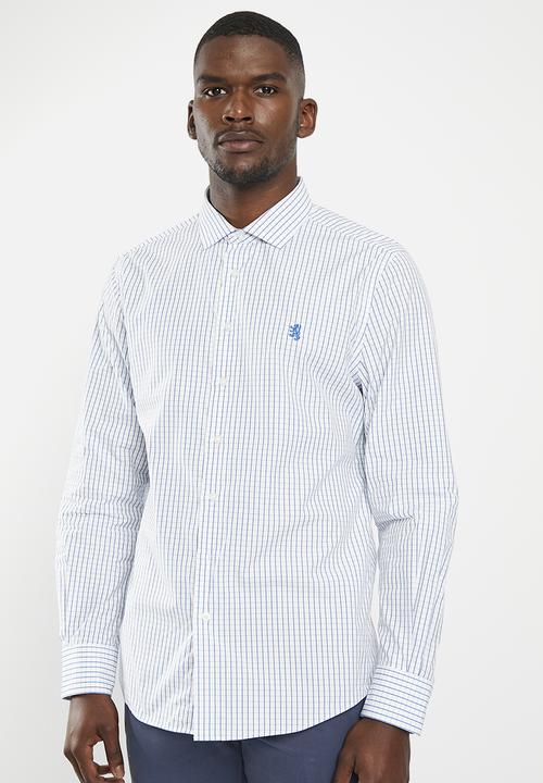 Pringle of Scotland - Frankie long sleeve shirt - mid blue