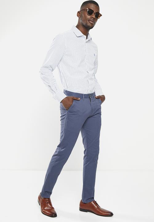 Pringle of Scotland - Frankie long sleeve shirt - mid blue