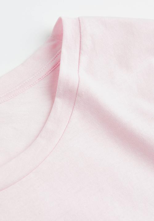H&M - Cotton T-shirt - light pink 