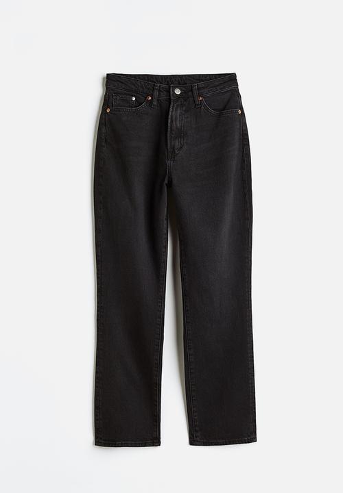 H&M - Vintage mom fit ultra high ankle jeans - black