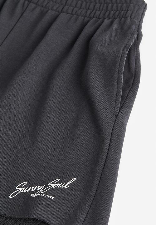H&M - Sweatshorts - black sunny soul