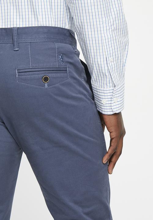 Pringle of Scotland - Jorge tailored fit chinos - mid blue