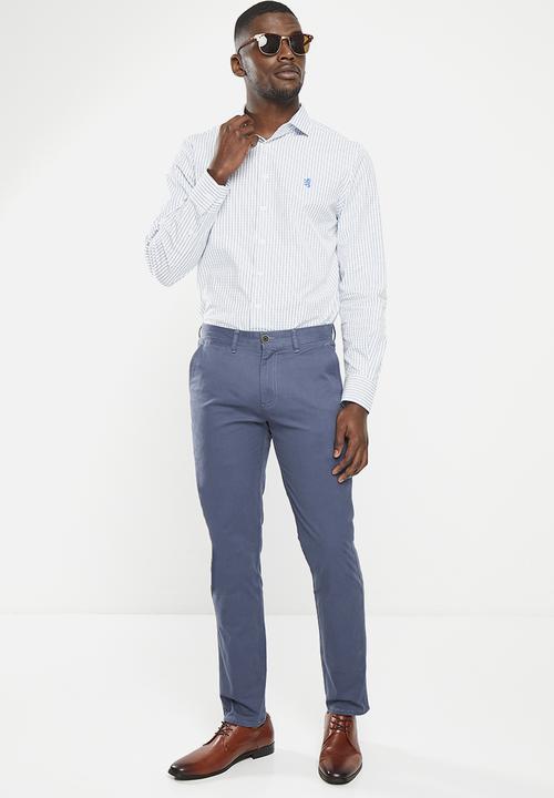 Pringle of Scotland - Jorge tailored fit chinos - mid blue