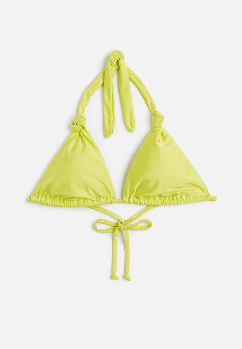 H&M - Padded triangle bikini top - lime green