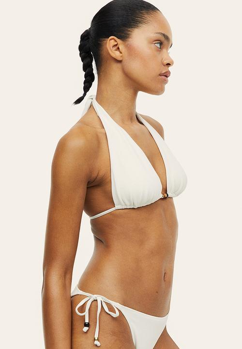 H&M - Padded triangle bikini top - white