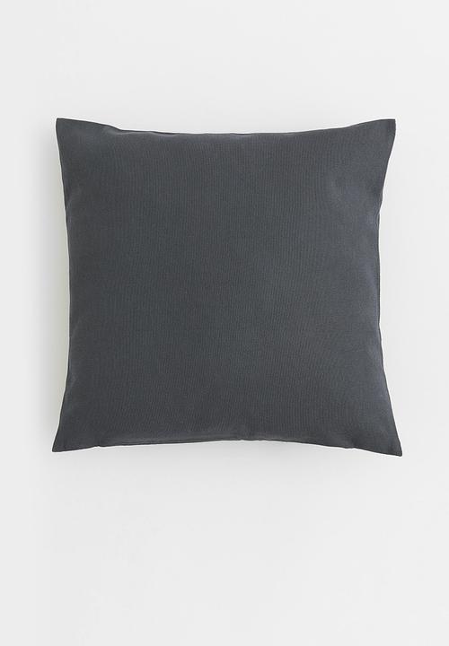 Cotton canvas cushion cover - dark grey