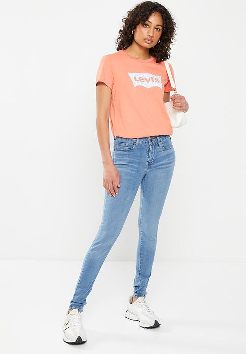 Levi’s® - Perfect tee za riley floral bw - terracotta