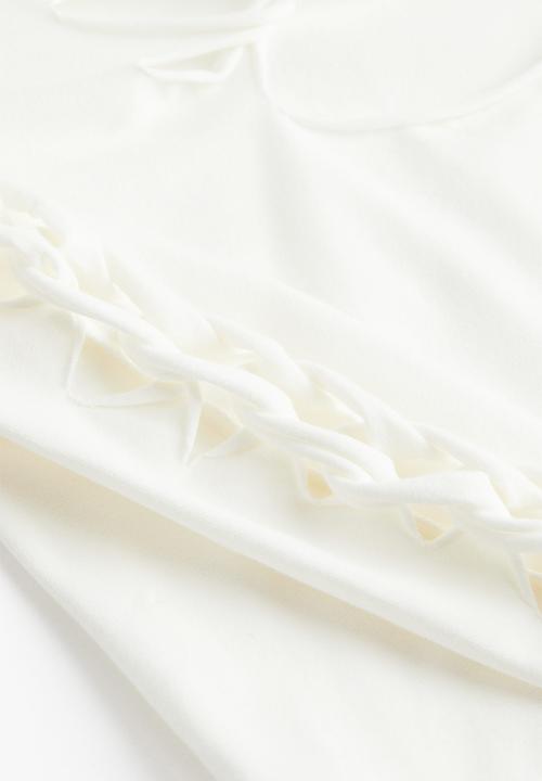 H&M - Cropped cut out top - white