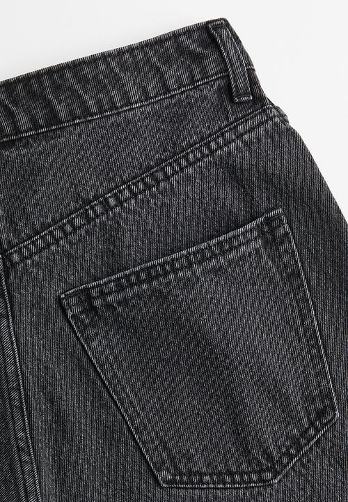 H&M - Wide denim trousers - dark grey