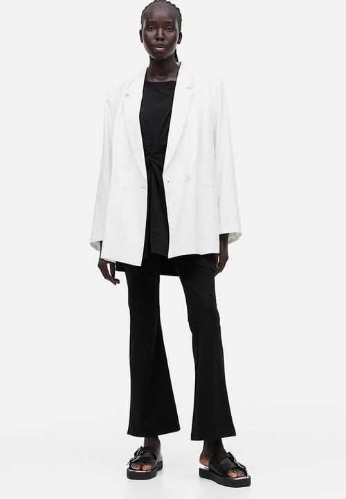 H&M - Oversized knot-detail top - black