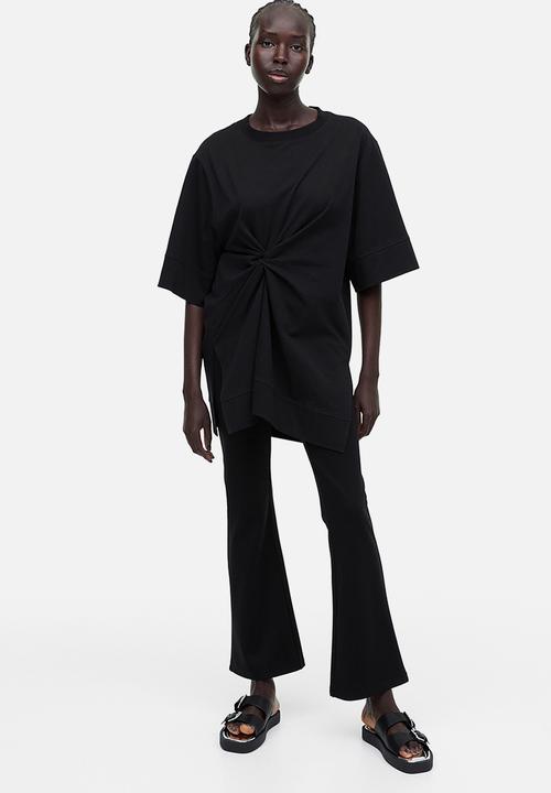 H&M - Oversized knot-detail top - black