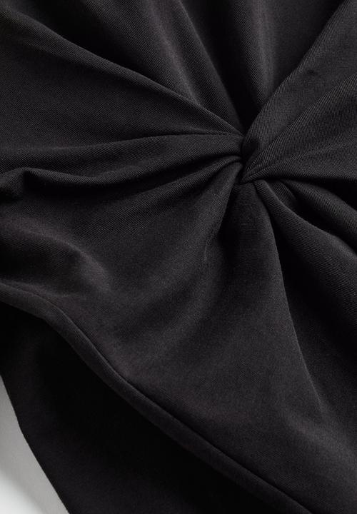 H&M - Oversized knot-detail top - black