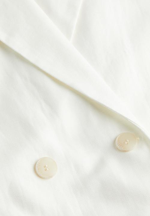 H&M - Double-breasted blazer - white