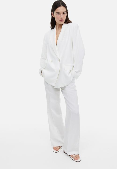 H&M - Double-breasted blazer - white
