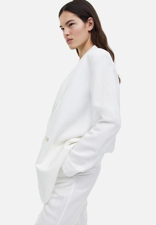 H&M - Double-breasted blazer - white