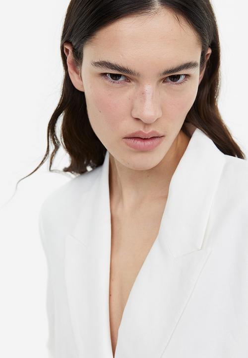 H&M - Double-breasted blazer - white
