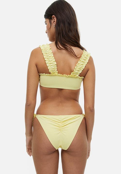 H&M - Padded bikini top - light yellow