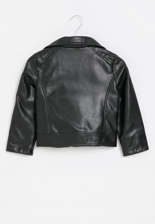 MINOTI - Pu biker jacket - black