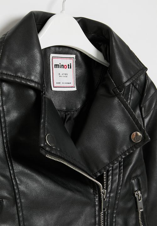 MINOTI - Pu biker jacket - black
