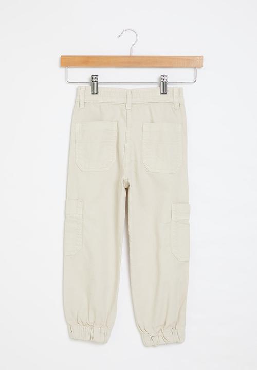 MINOTI - Girls basic twill combat pant - stone