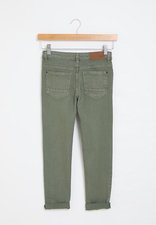 MINOTI - Boys basic twill pant - khaki