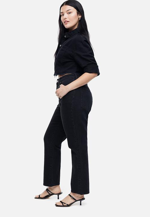 H&M - Curvy fit vintage mom ultra high jeans - black