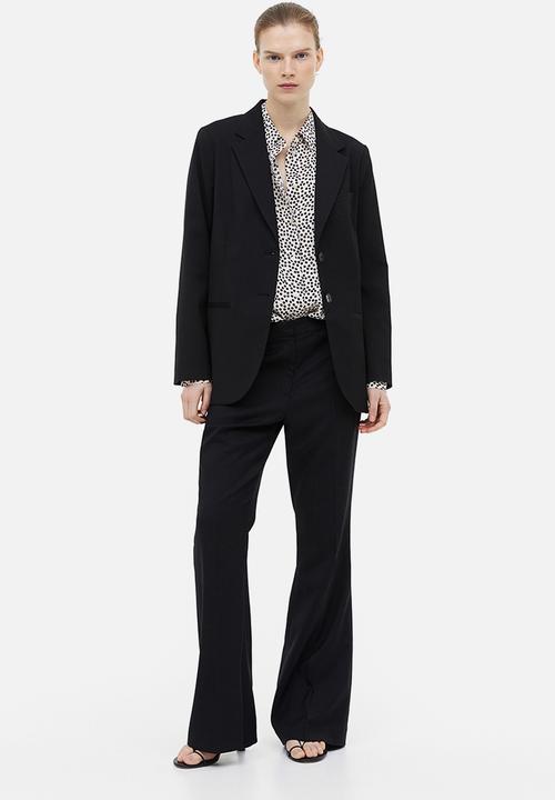 H&M - Pointed-collar shirt - cream spotted 