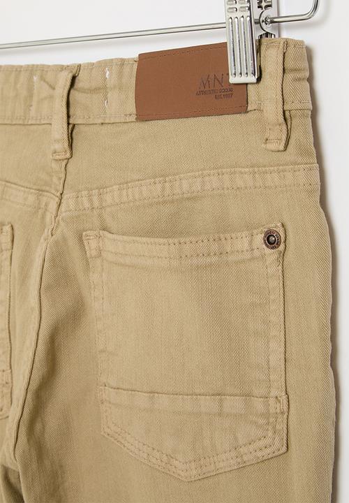 MINOTI - Boys basic twill pant - stone