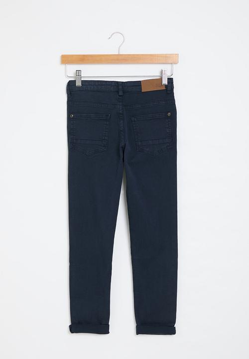 MINOTI - Boys basic twill pant - navy